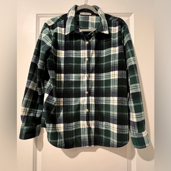 Riders by Lee Tops - EUC Lee Riders Green Plaid Flannel Shirt (L)